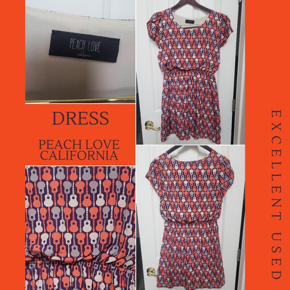 EUC - Peach Love California Dress L